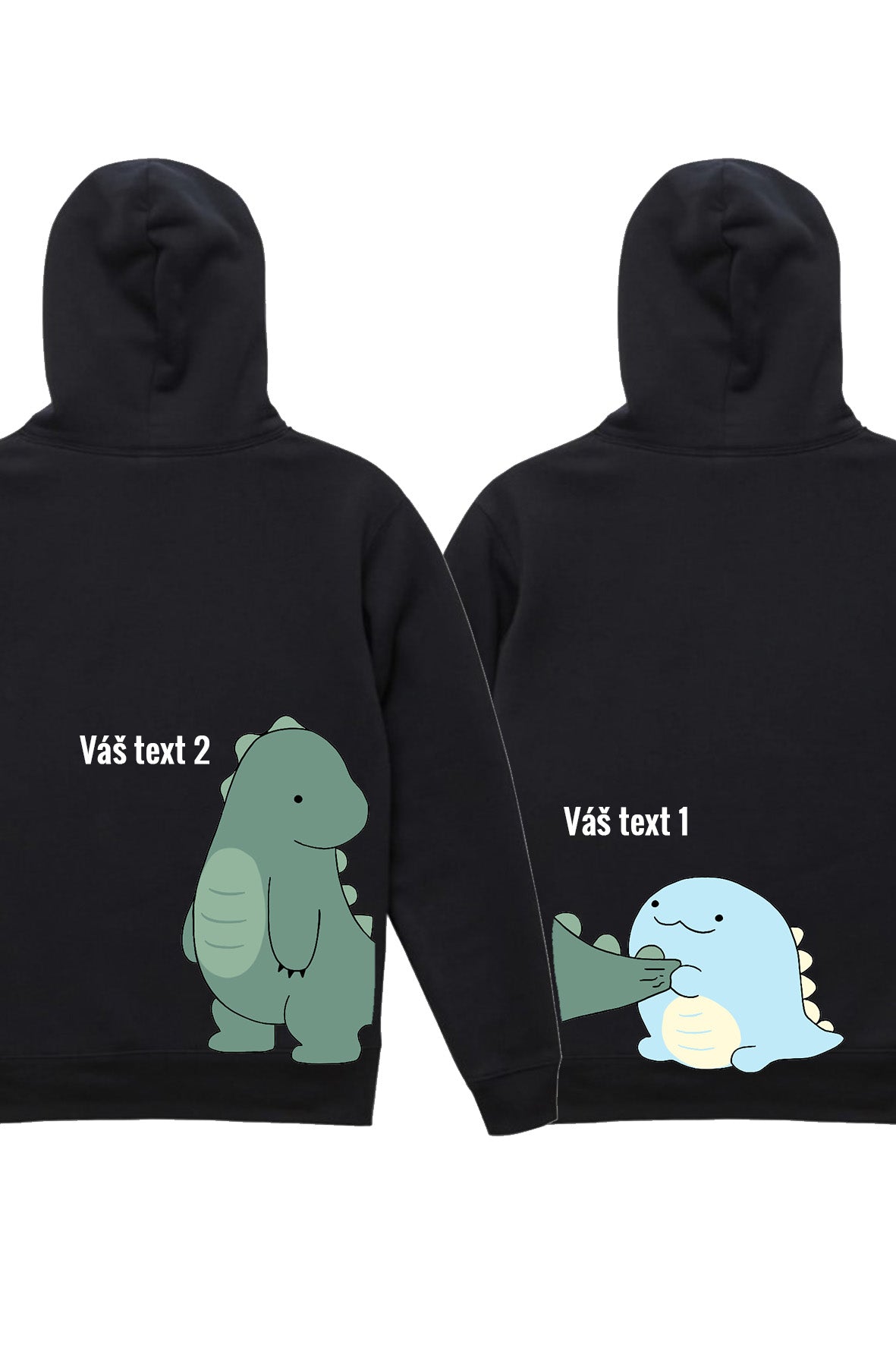 MIKINY PRE PÁR DINO - potlač