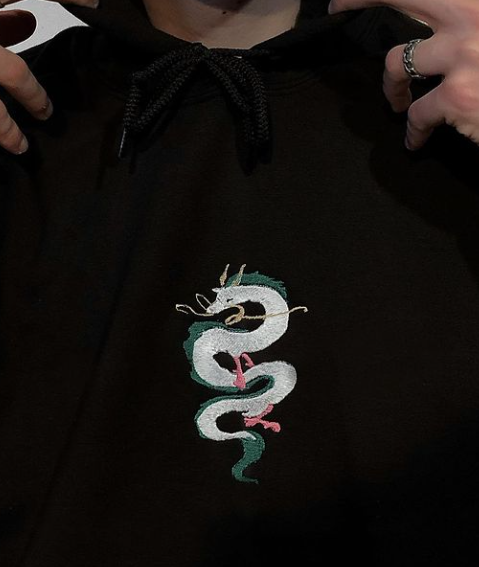 Mikina Spirited Away Haku MARRO - vyšitá